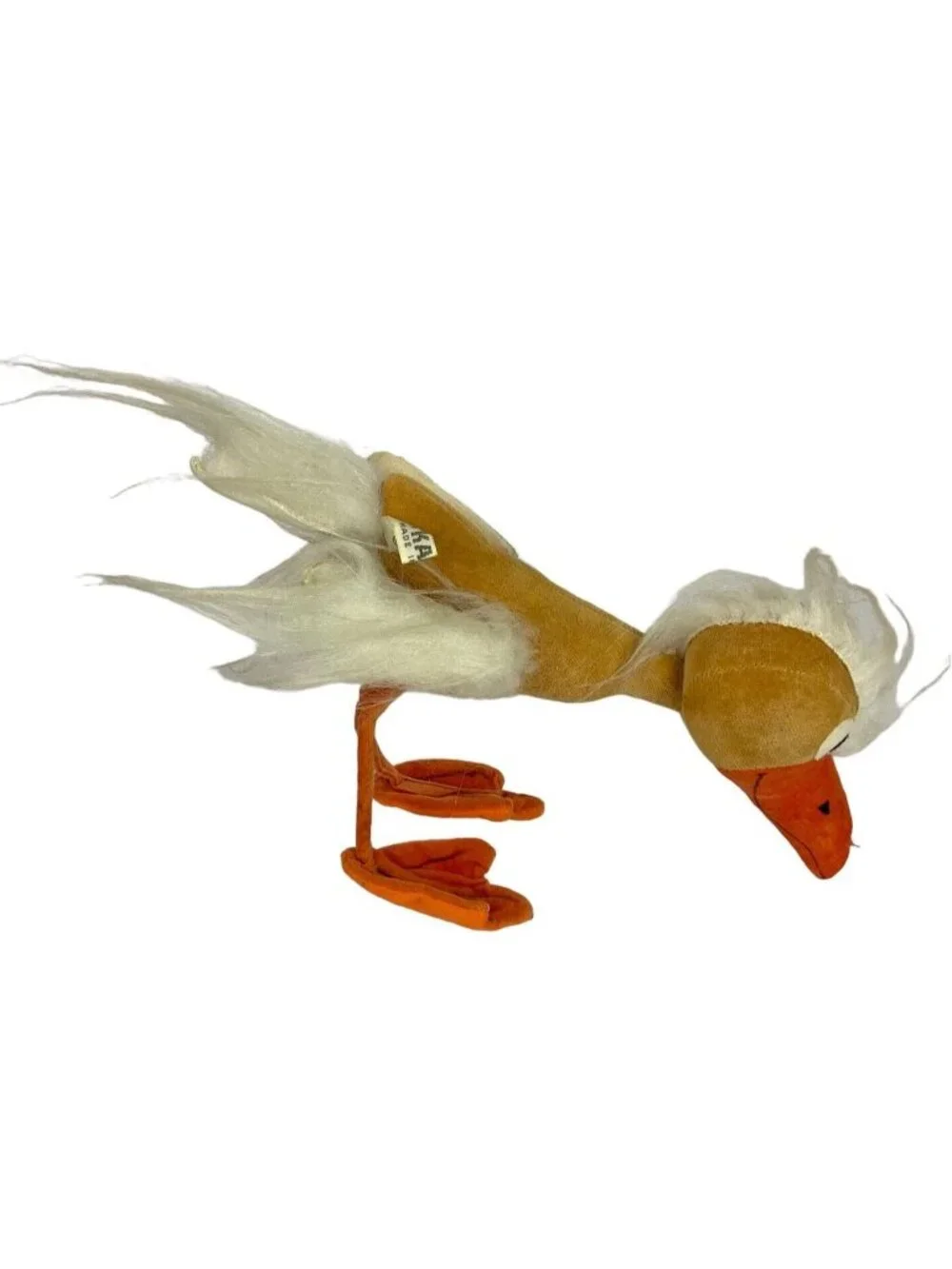 Kamar Beep Beep Roadrunner Bird Plush Gold Wired Legs Vintage 1969 Japan